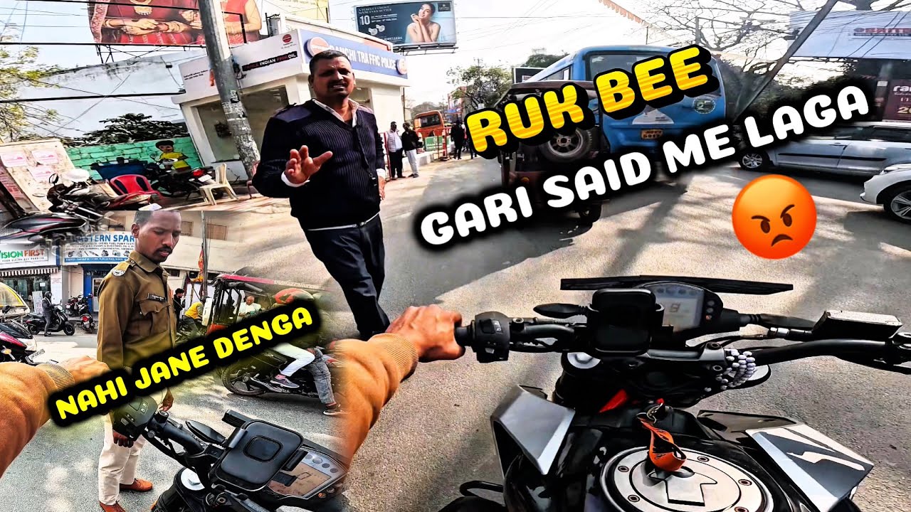 Police Wala Same Khada Ho Ke Gari Rok Diya😫😤