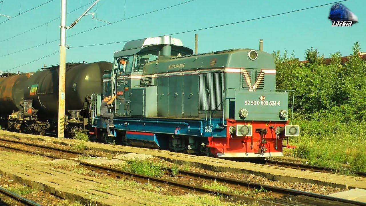 LDH 80-0524-6 & Marfare CFR MARFA Freight Trains in Gara Ploiesti Sud Station- 10 August 2017