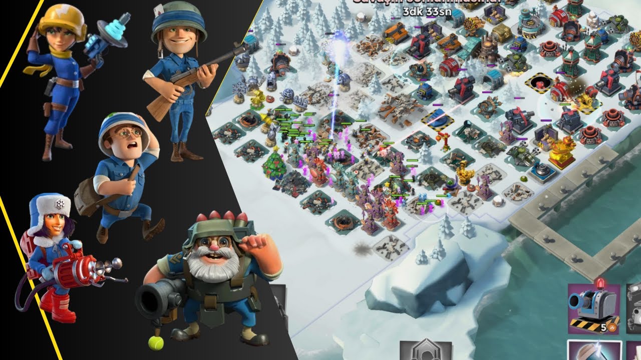 Karışık Asker Düzeni mixed troop formation Boom Beach Türkçe