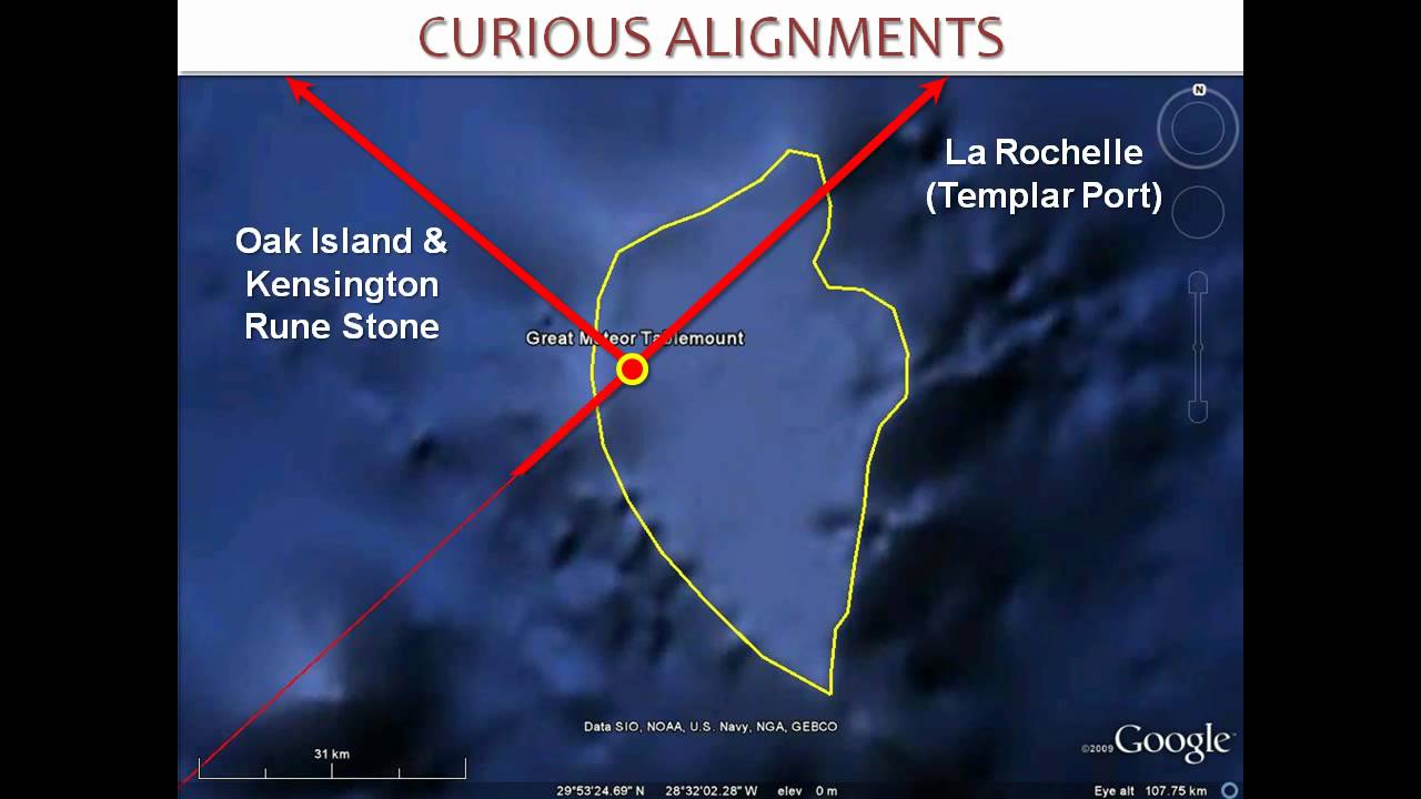 Templar Treasure Map? (Seewarte Seamount [Atlantis?]) : Curious Alignments