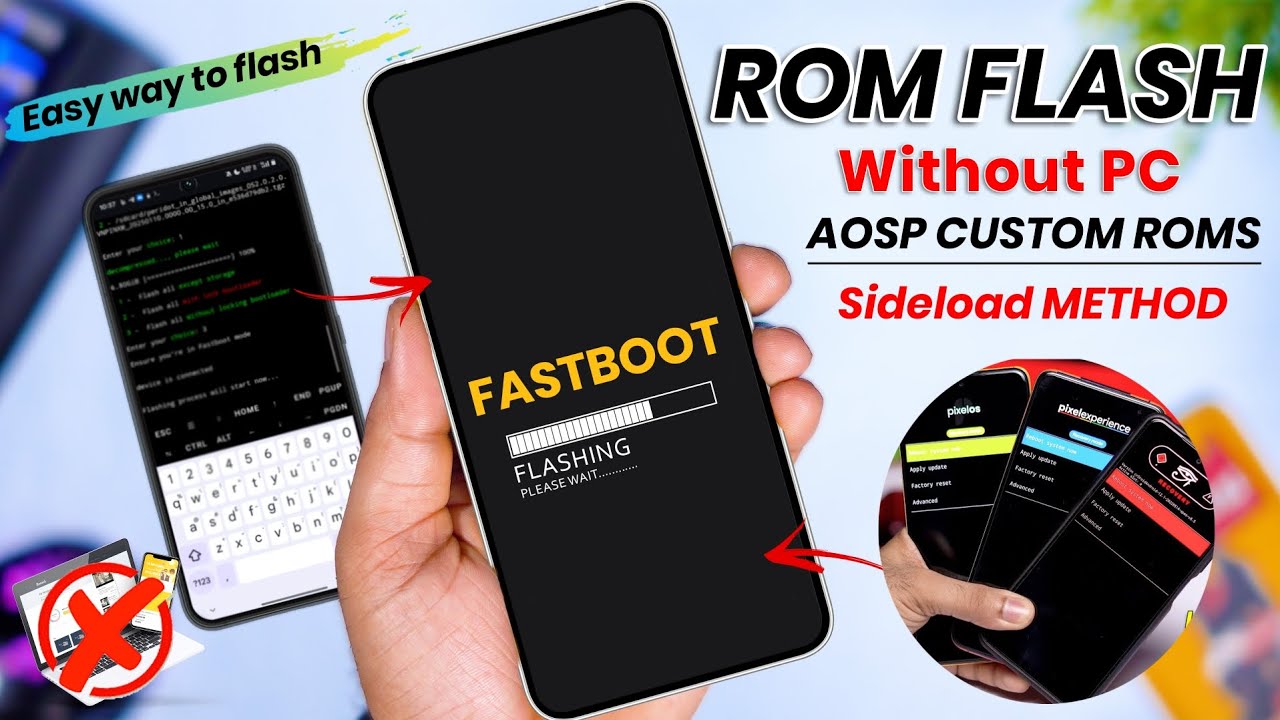 Flash any Custom ROM without Pc | Flash PE Recovery & ROM without Pc | Sideload Method