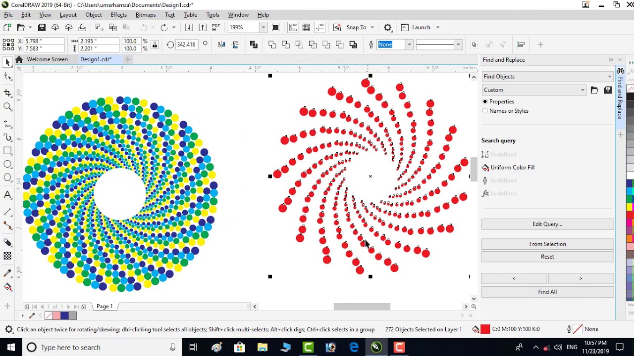 Color Vise Object Selection - Corel Draw 2019 Tutorial
