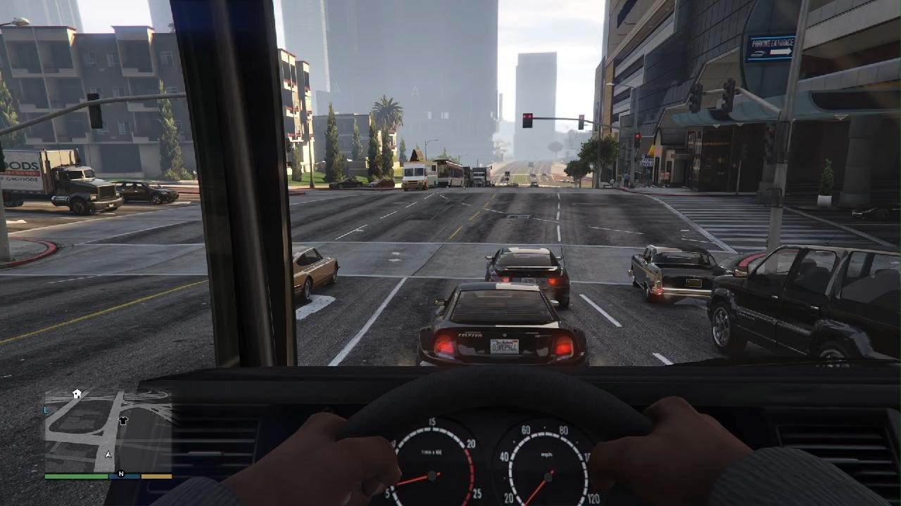 Grand Theft Auto V Driving truck with accident