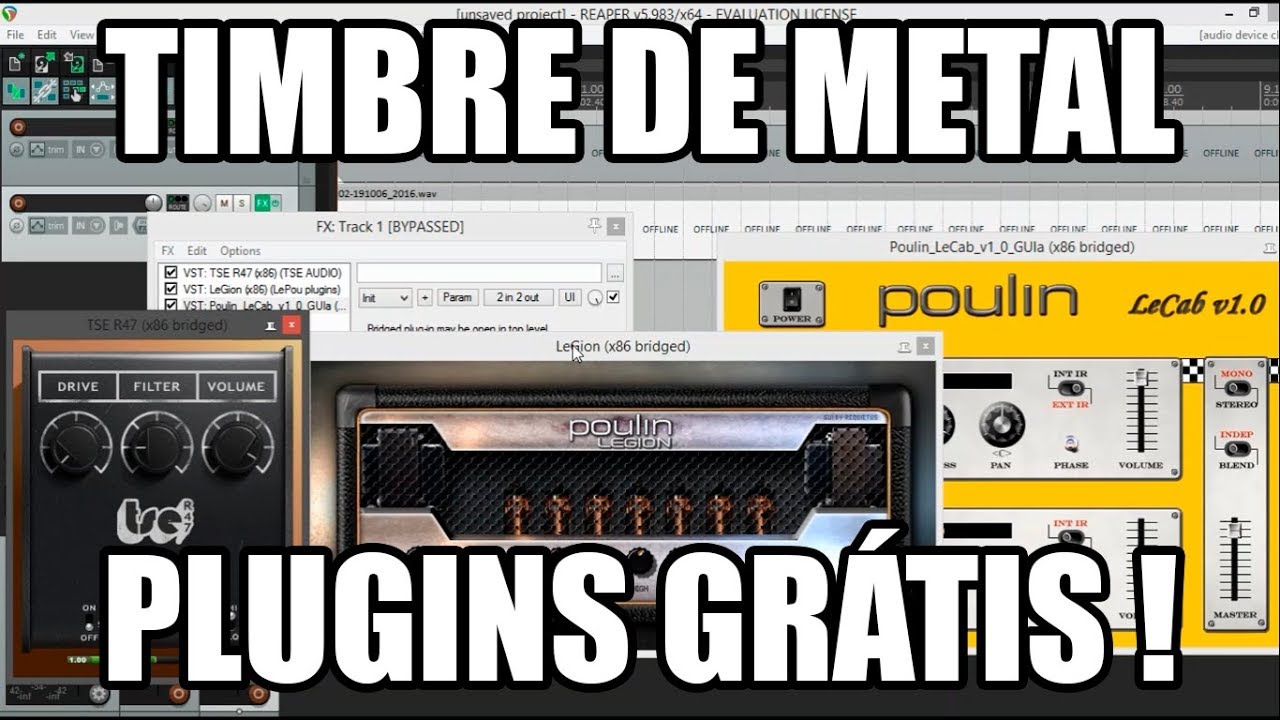 Timbre de Guitarra Metal - Plugins Grátis !