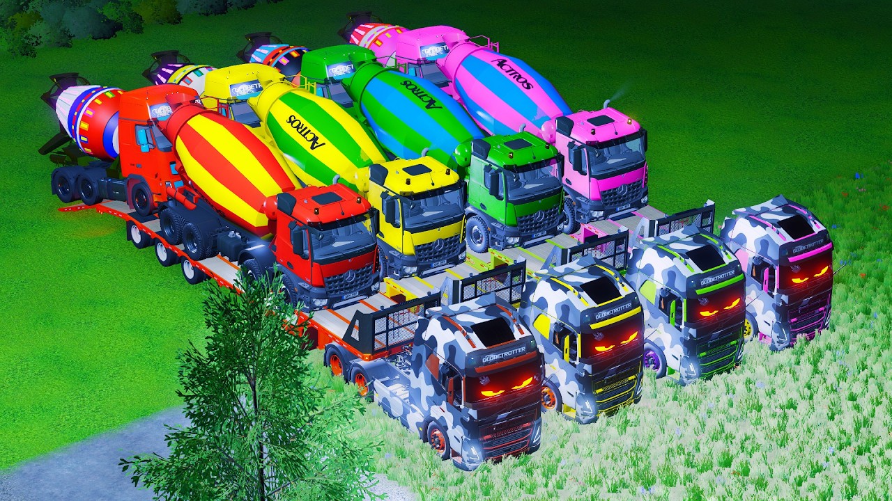 Transporting HUGE Mixer Trucks with Powerful MAN Trucks! 🚚💪 | Farming Simulator 22 #128