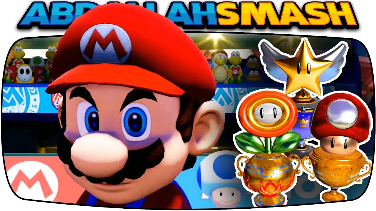 Mario Tennis Aces - ALL Tournament Trophies With Mario!