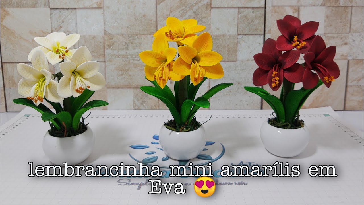 Amarílis em 3 pintura em Eva / miniatura