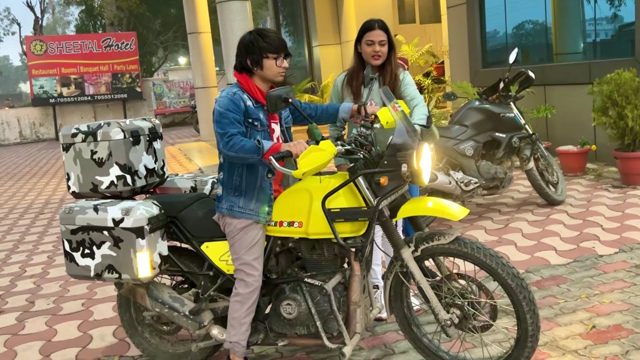 Riding Her Bike 😍 Himalayan
