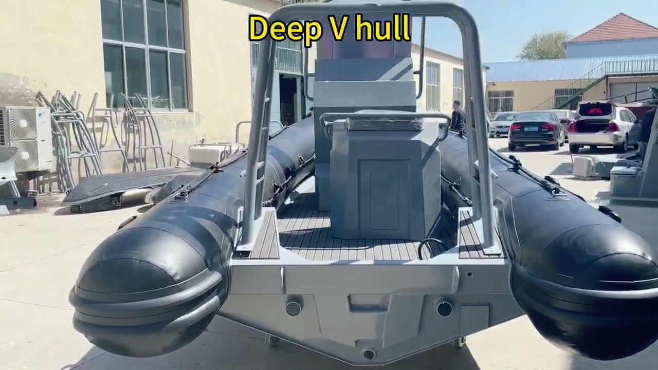 aluminum hull rib boat open layout 18ft