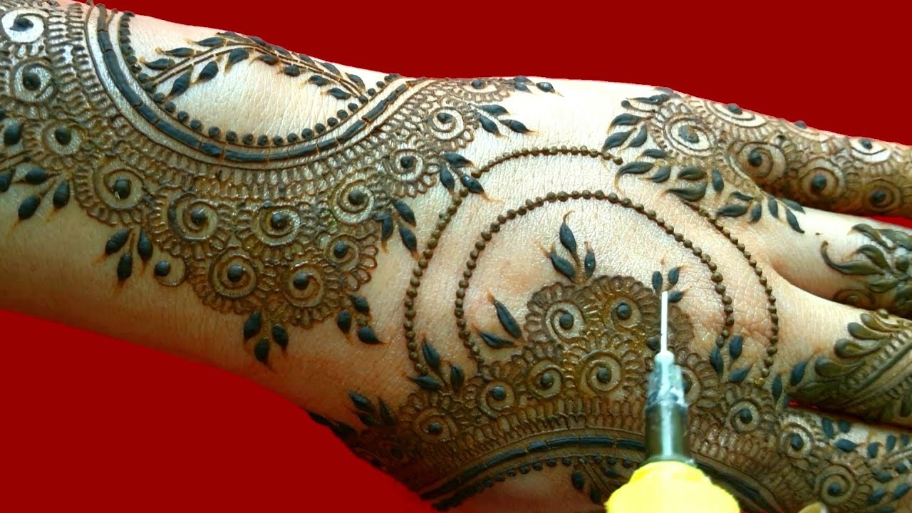 dubai style mehndi design ll henna tutorial  for beginners  llapply  henna with help of henna tool