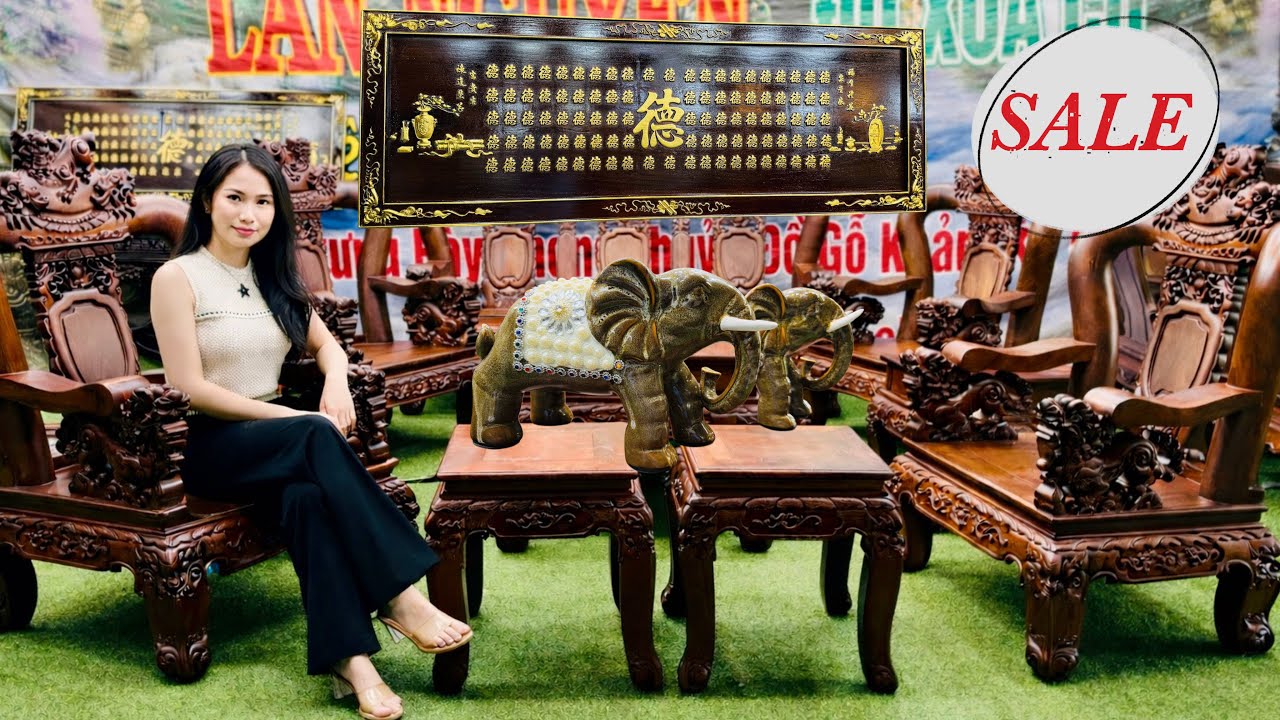 Hạ Giá 20/1: Bàn Ghế Cẩm Lai Việt (Hàng Hiếm) & Kỷ Gỗ Trắc, Tranh Gỗ 3D | Mỹ Lan