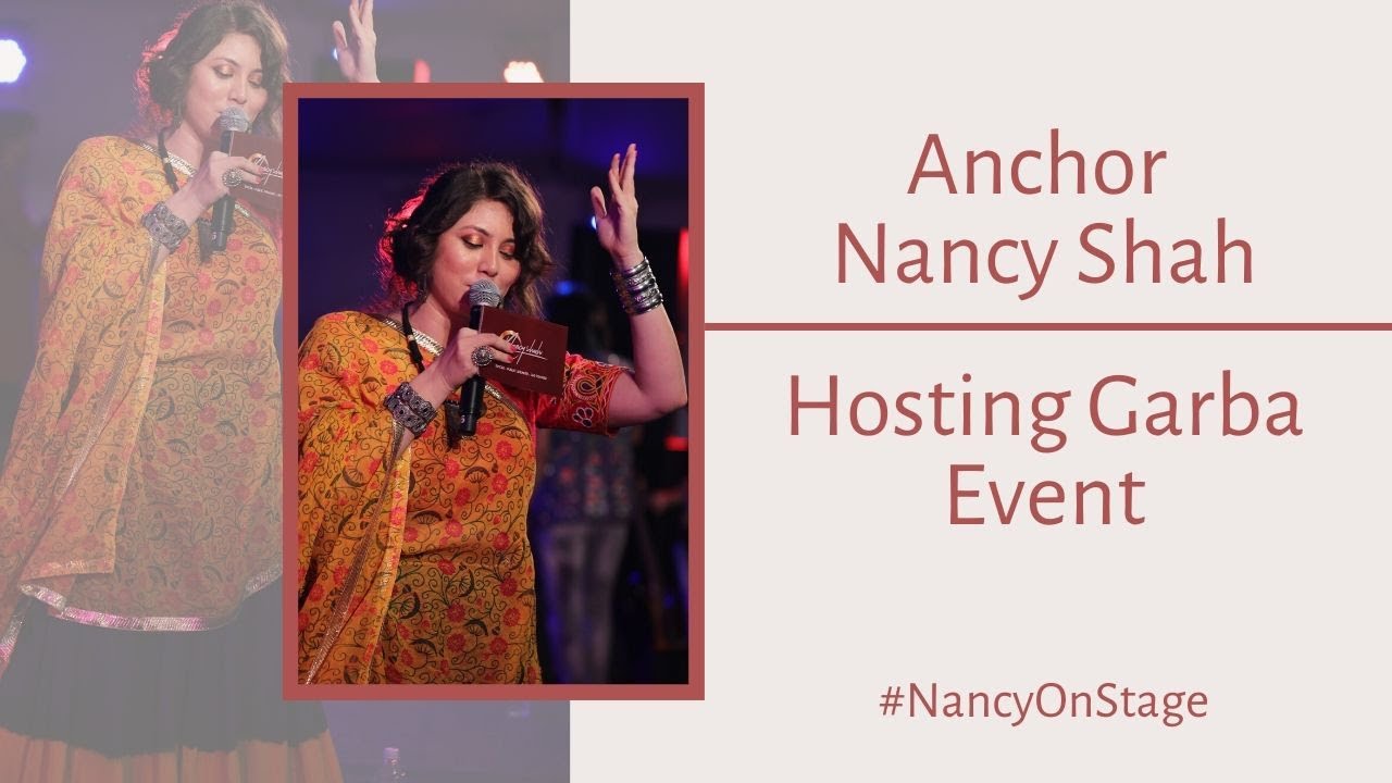 Anchor Nancy Shah Hosting a Navratri Garba Event