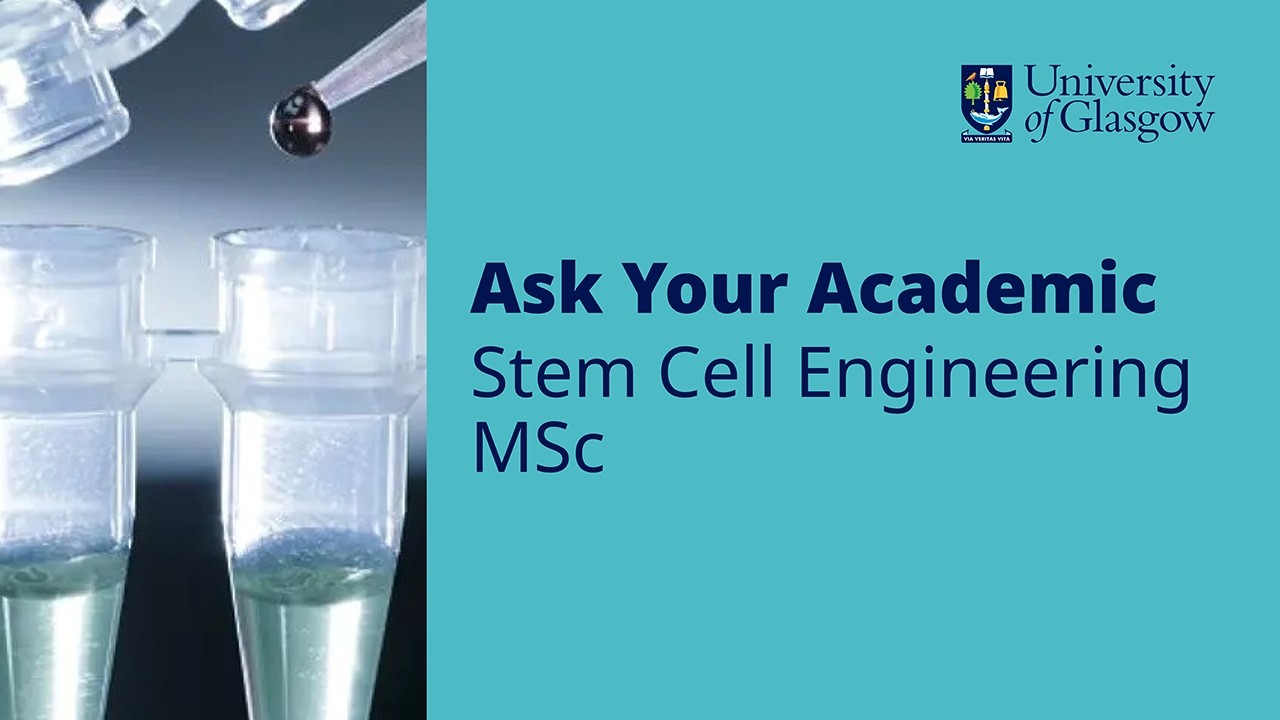 Ask your Academic about MSc Stem Cell Engineering for Regenerative Medicine at UofG - 2026
