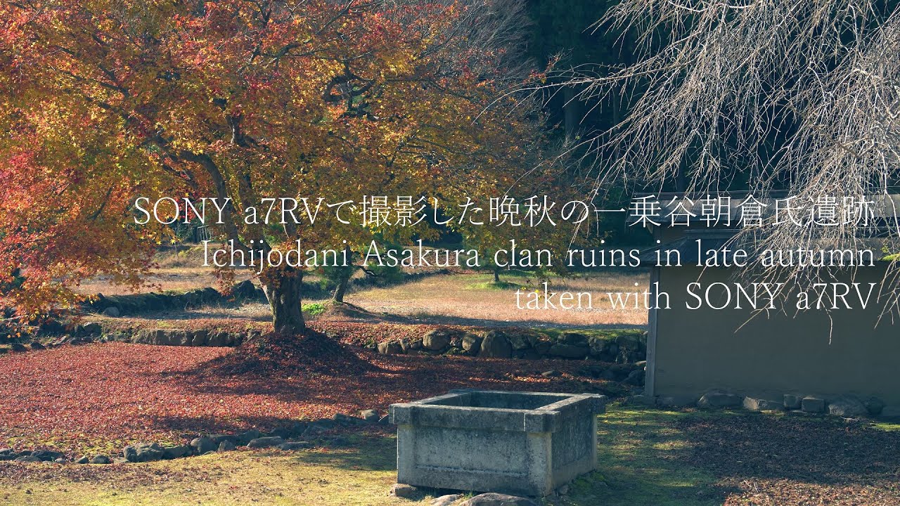 Ichijodani Asakura clan ruins in late autumn taken with SONY a7RV(SONY a7RVで撮影した晩秋の一乗谷朝倉氏遺跡)