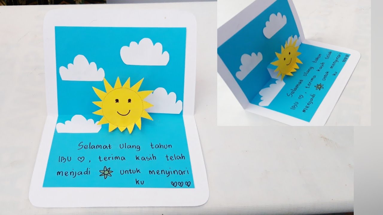 Kartu Ucapan Pop Up Mudah dan Simple _ Yuk Cobain