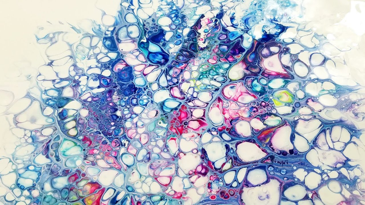 (481) Tons of cells acrylic swipe confetti pour