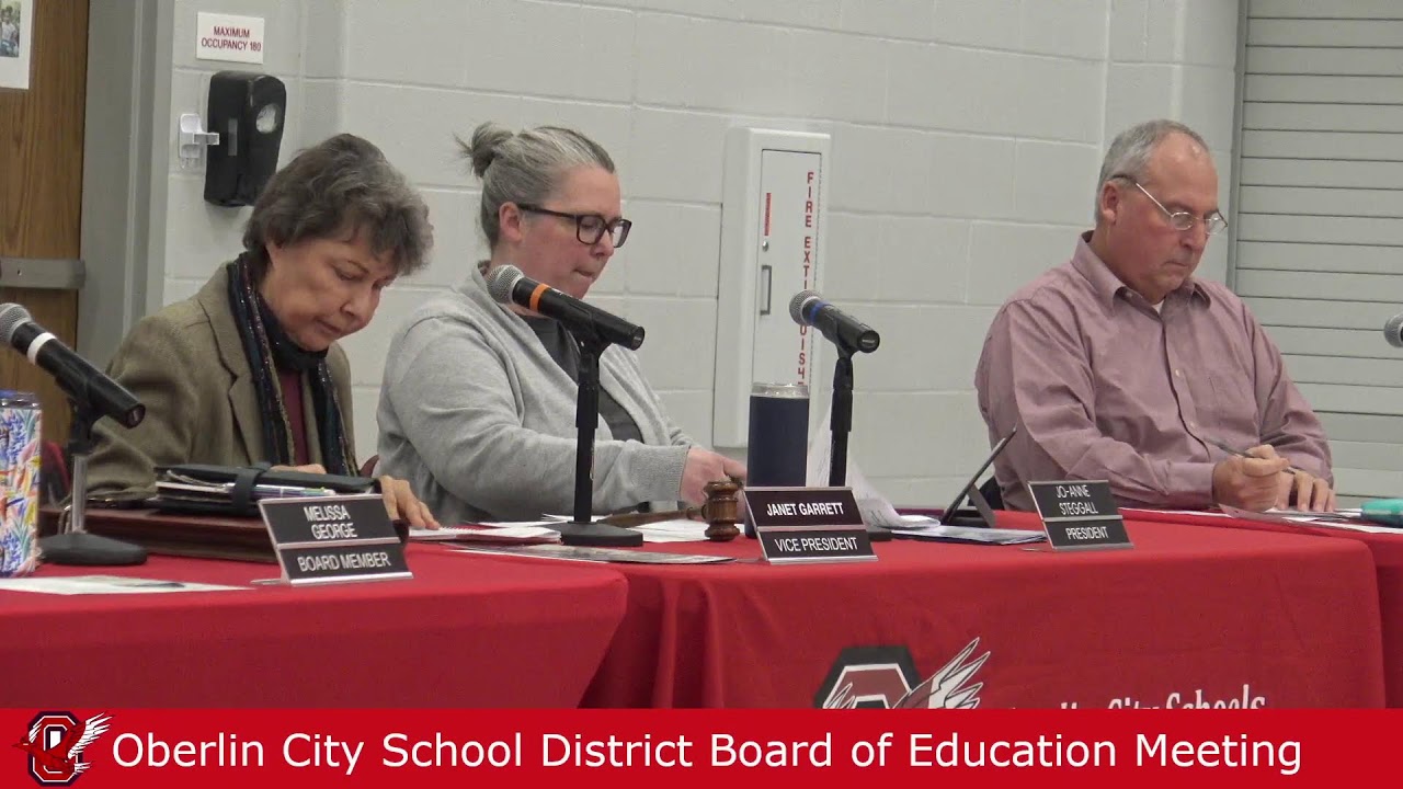 Oberlin City Schools Board of Education Meeting - 01/13/2026