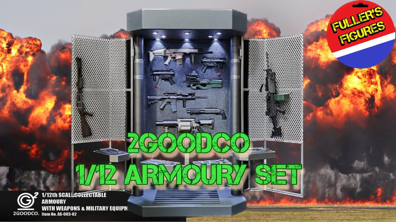 2Goodco 1/12 Armoury With Weapons & Military Set