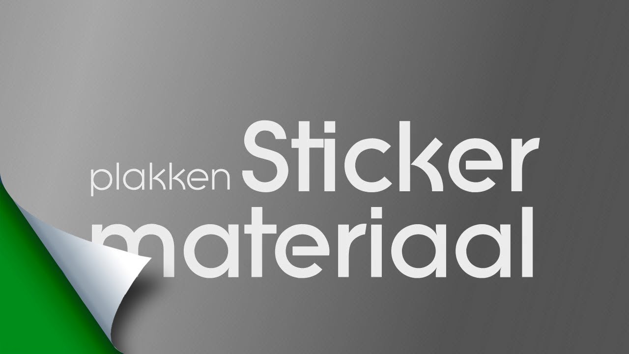 Plakken grootformaat stickers