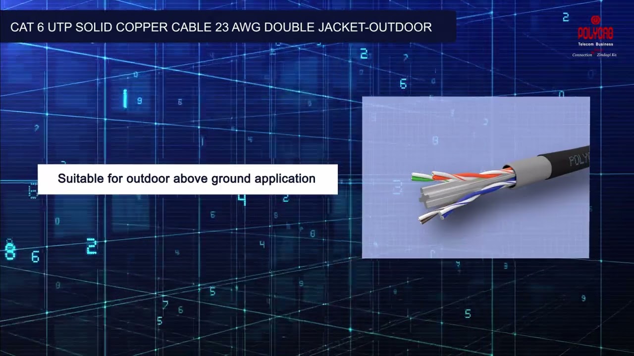 CAT 6 UTP SOLID COPPER CABLE 23 AWG DOUBLE JACKET-OUTDOOR