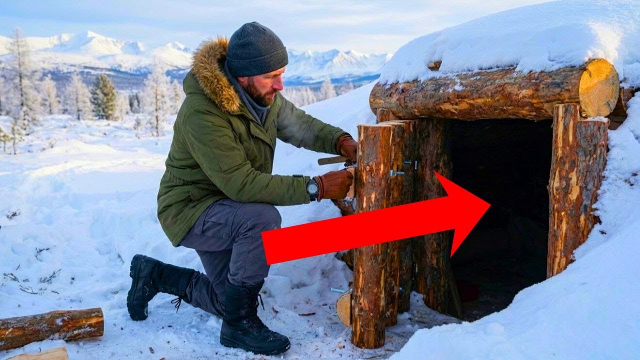 Building a Bunker in Yakutia (ASMR) – This Man Built a Mini Bunker at −50°C by Himself