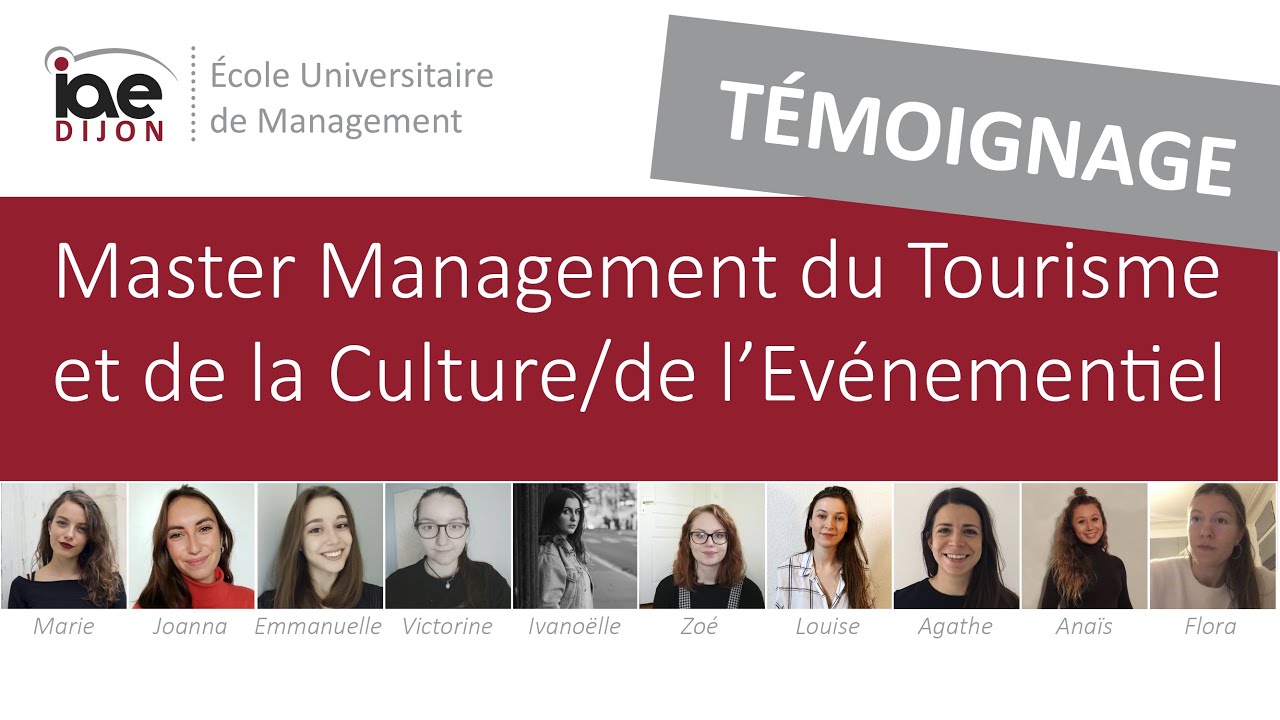 Master Management du Tourisme et de la Culture/de l'Ev&eacute;nementiel