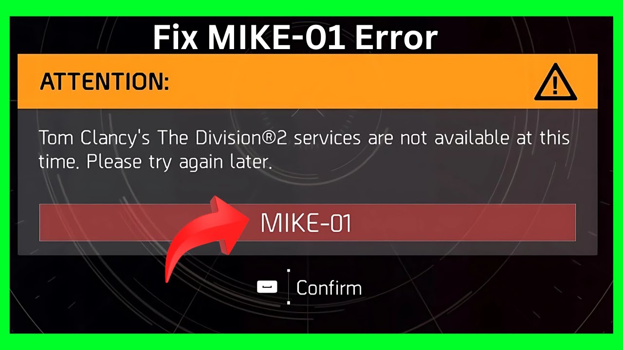 Tom Clancy's The Division 2: Ошибка MIKE 01 (быстрое исправление)