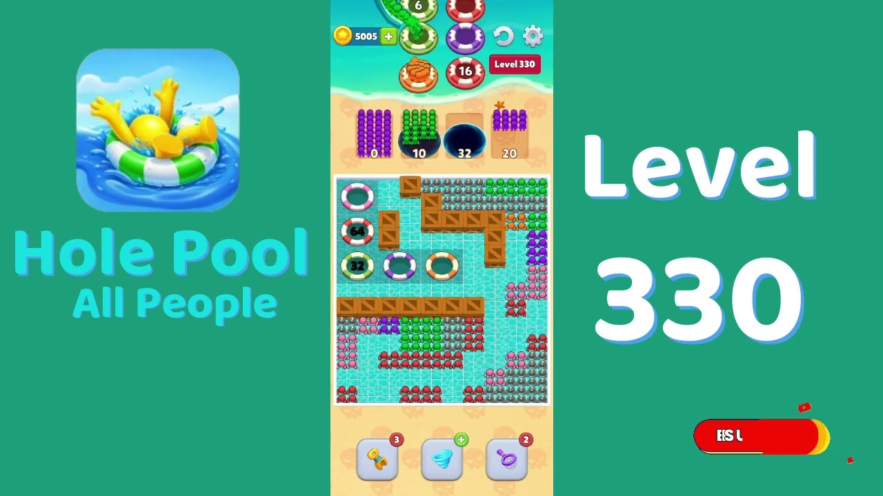 Hole Pool All People Level 330 Walkthrough 🎯 | Color Match Puzzle Gameplay | Mini Boss