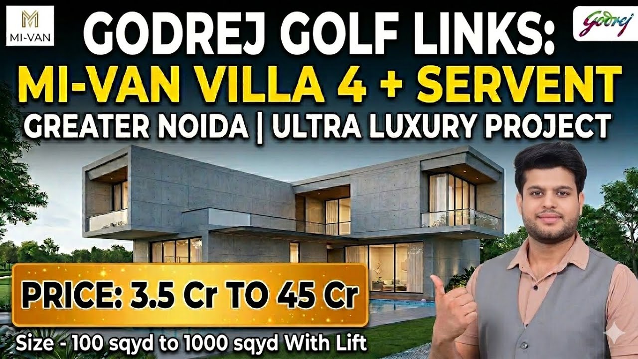 Godrej Golf links  Greater Noida | 4 BHK Villa Luxurious Township | Starting 3.5 Cr | Duplex Villa