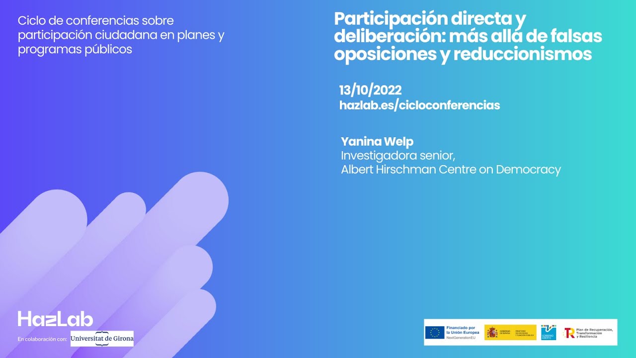 Conferencia 3 Yanina Welp - Preguntas y debate sobre participación directa y deliberación