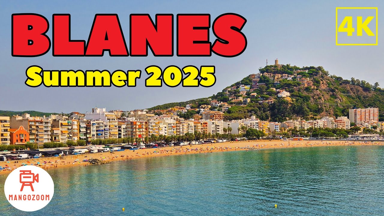 Blanes, Spain 2025 - Costa Brava Beach Walk | Walking Tour 4K