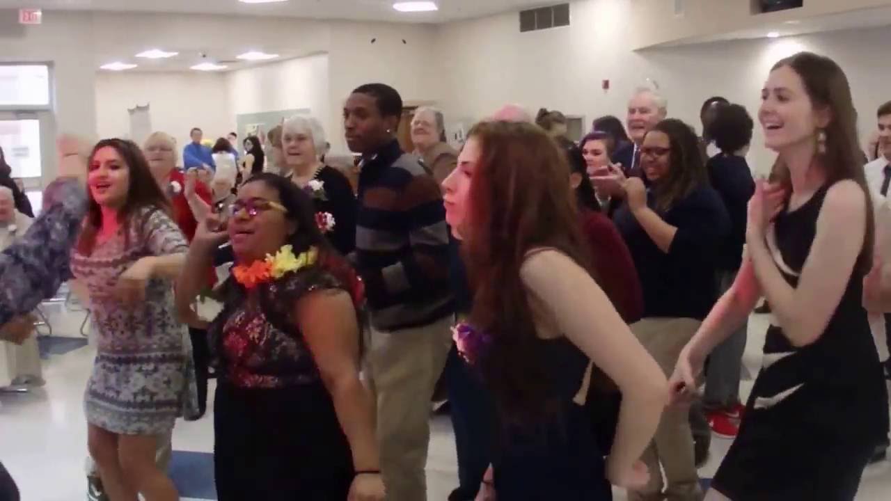Generations dance to Y-M-C-A 'Senior' Prom, Ansonia, CT, 04/07/2016