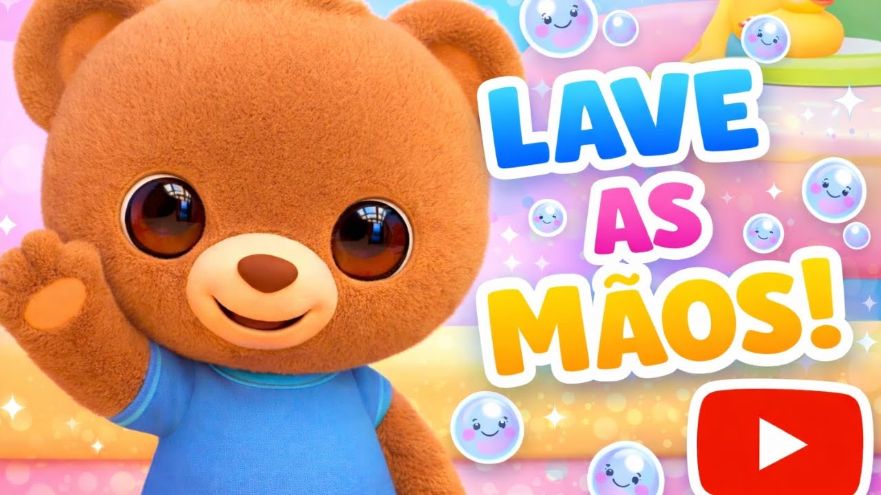 lave as mãos com o ursinho 🐻