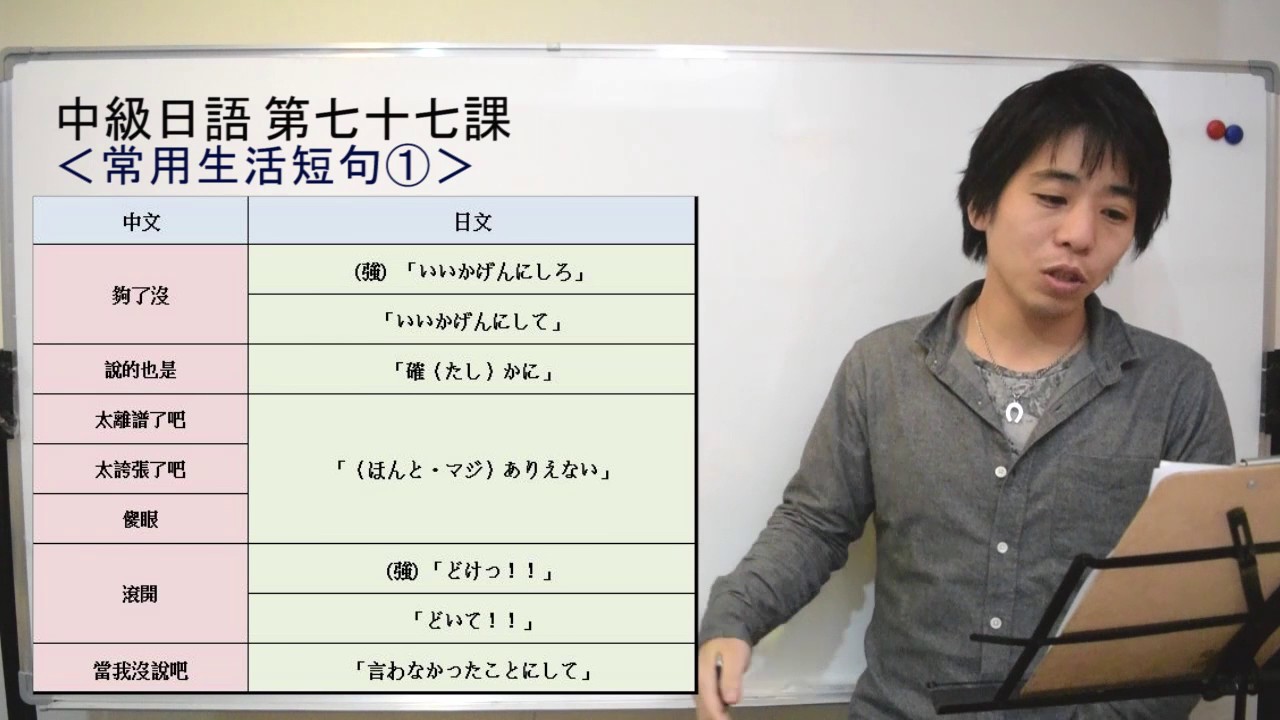 日文教學（中級日語#77）【生活短句1】井上老師