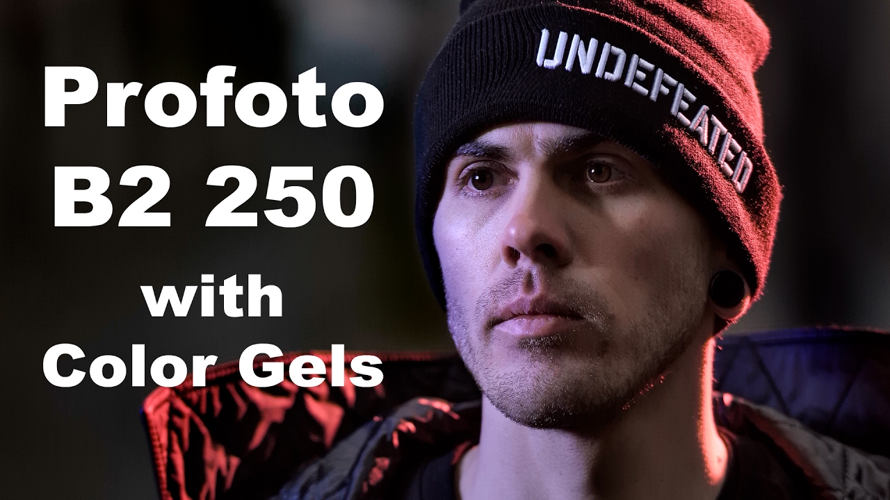 Profoto B2 250 AirTTL with Color Gels for street fashion photography