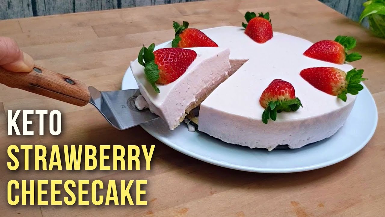 Keto Strawberry Cheesecake (No Bake)