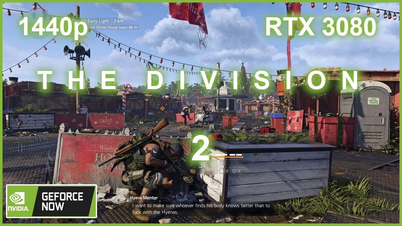 The Division 2 GeForce Now RTX 3080 1440p