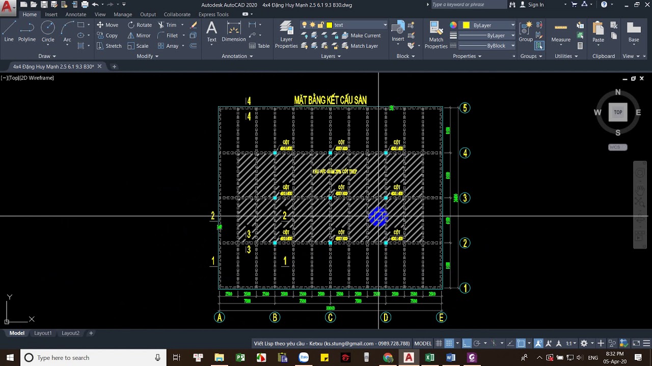 Hướng dẫn Đồ Án Bê Tông Cốt Thép 1 _ Bản Sàn - Update file excel