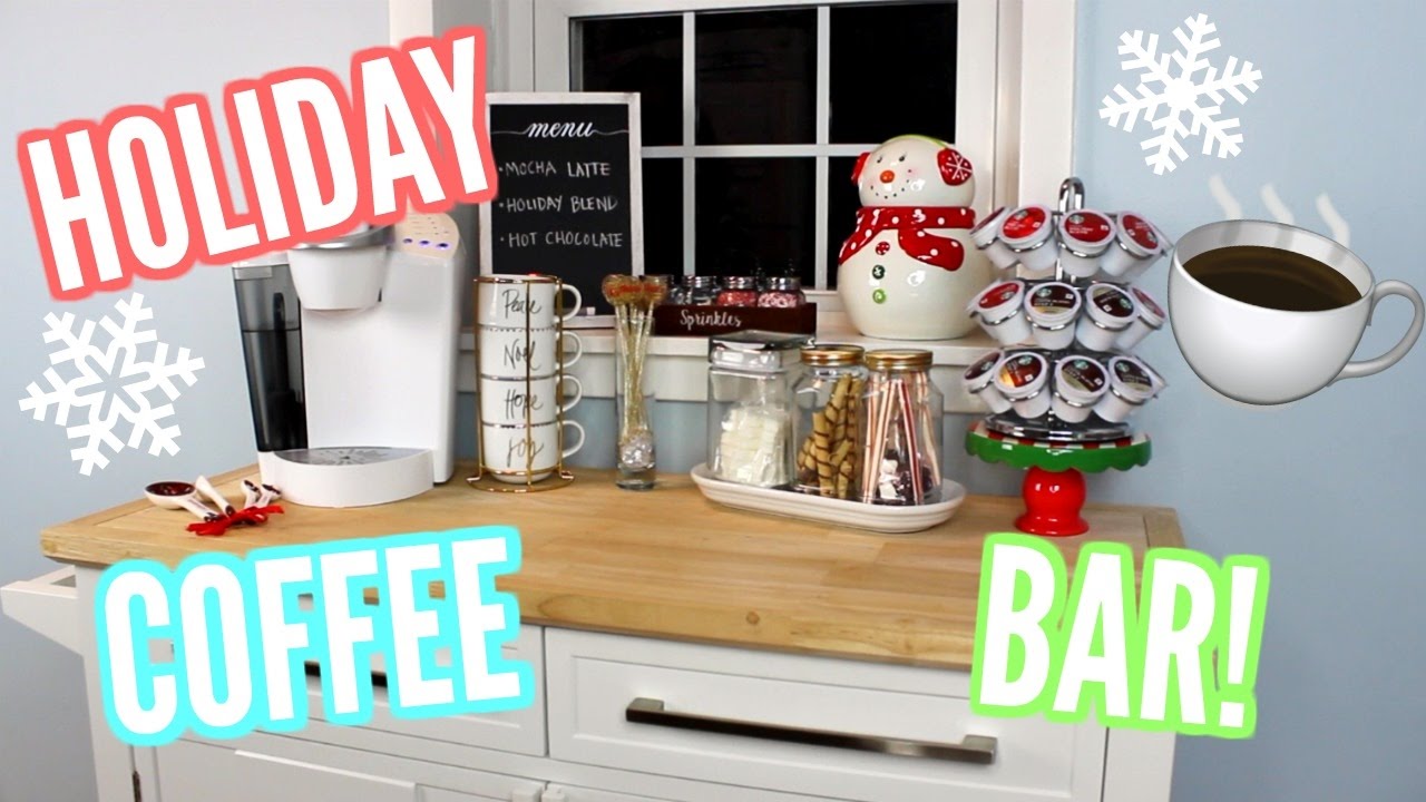 DECORATING MY COFFEE BAR! HOLIDAY DRINK STATION!