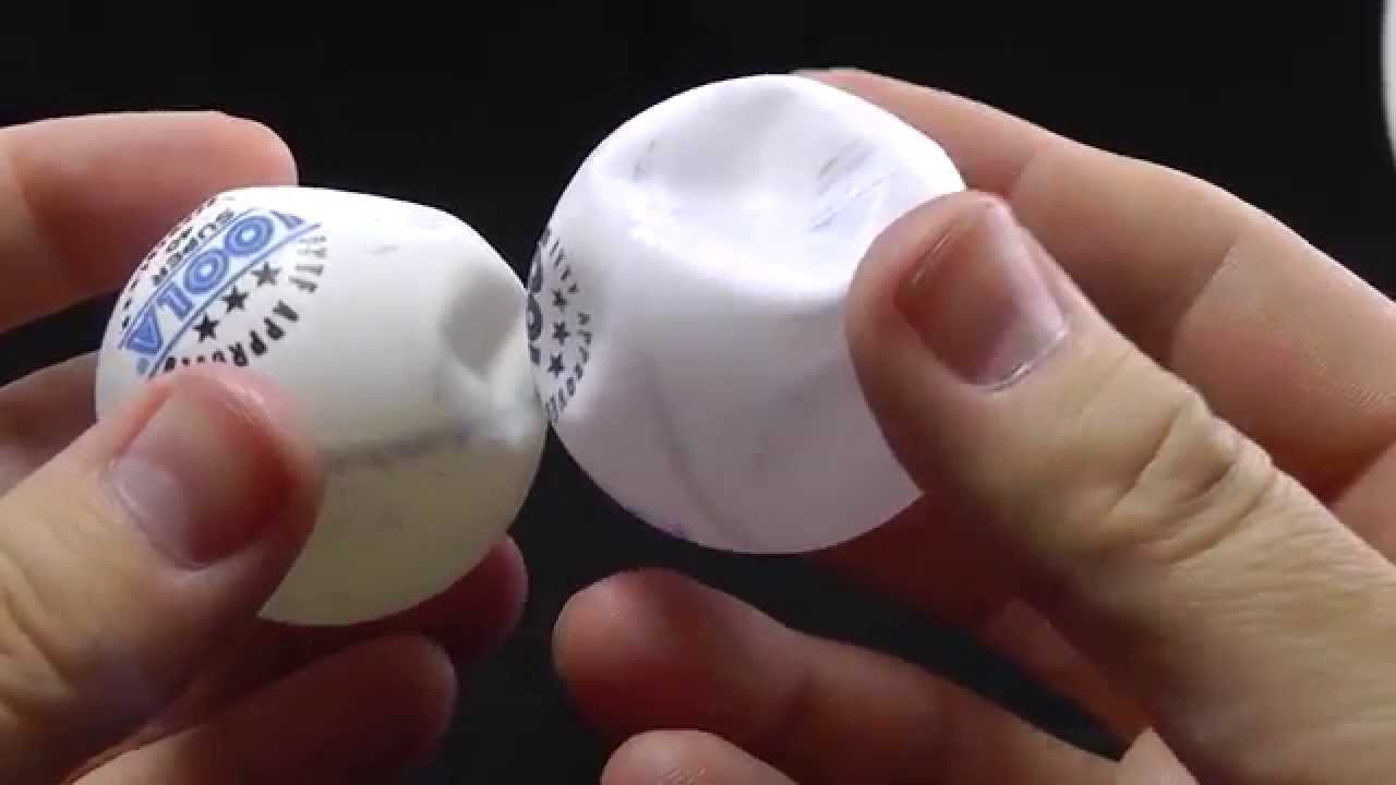 Plastic & Celluloid Table Tennis Balls Compared: Seam / Surface of the Ball / Hardness