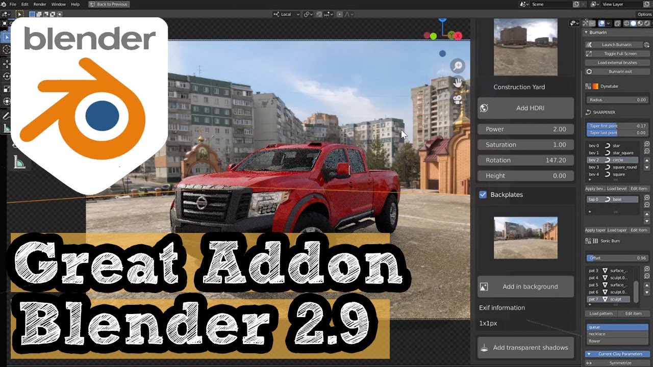 Транспортный аддон для Blender