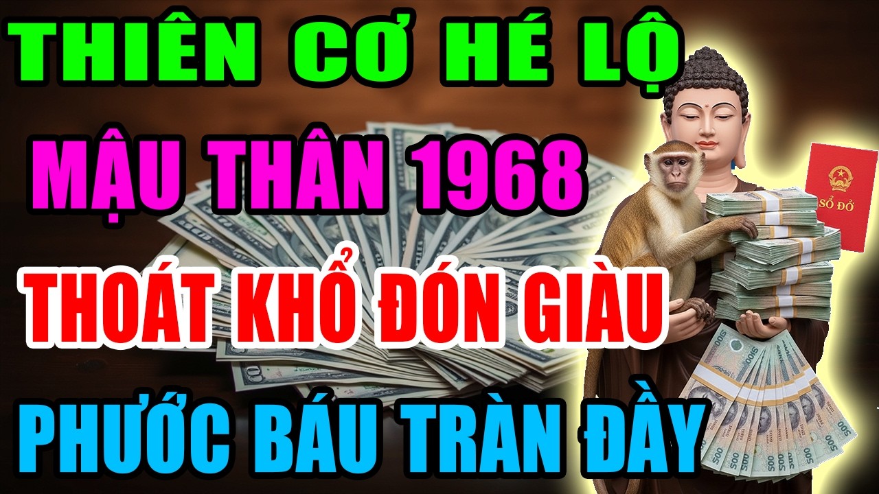 Thiên Cơ Hé Lộ: Mậu Thân 1968 Sắp Thoát Khổ Đón Giàu, Vận Tiền Bật Mạnh, Phước Báu Tràn Đầy