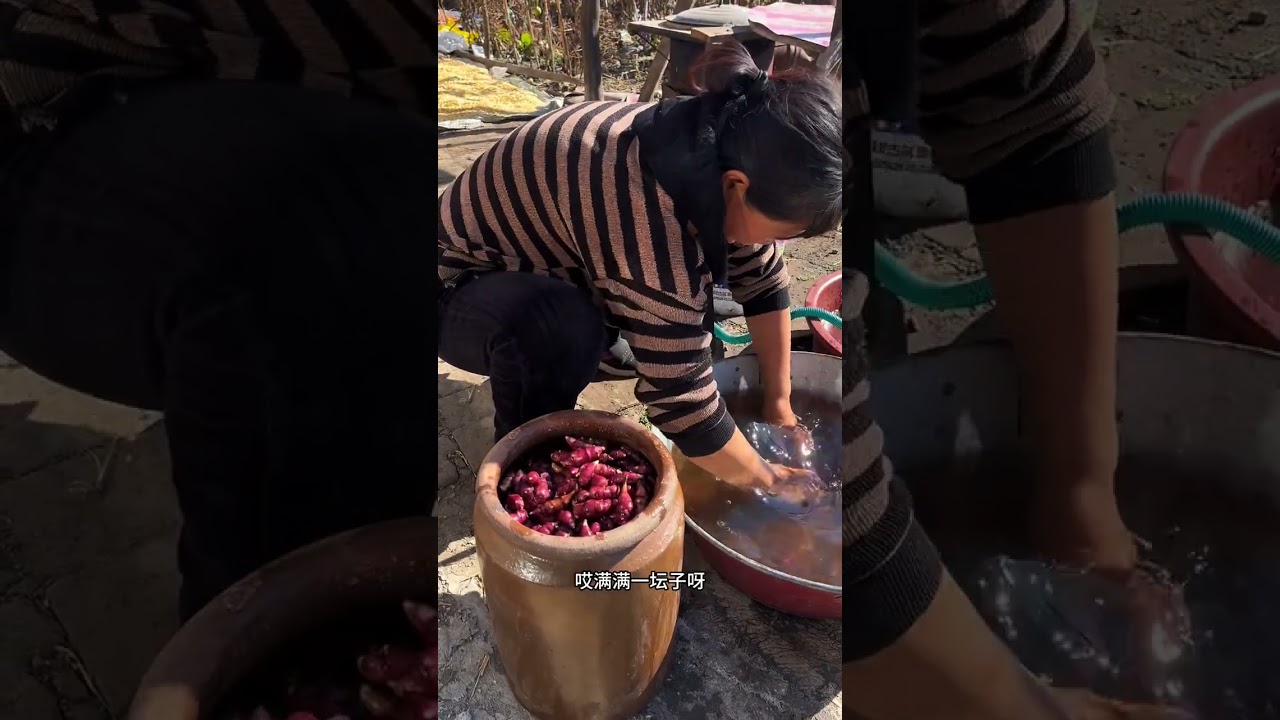 腌地环咸菜，吃窝瓜粥 #vlog日常 #农村美食 #我的农村生活 #农村生活 #腌菜