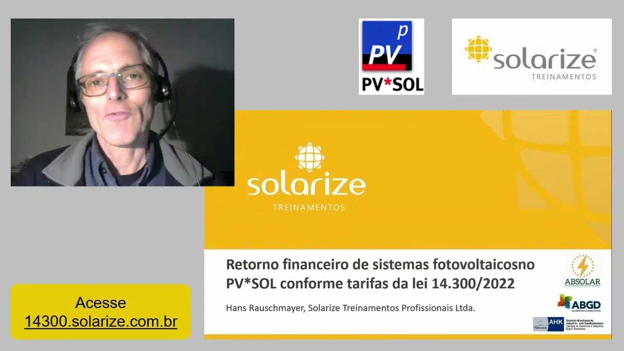 Retorno financeiro no PV*SOL com a lei 14.300/2022 [v&iacute;deo 2]