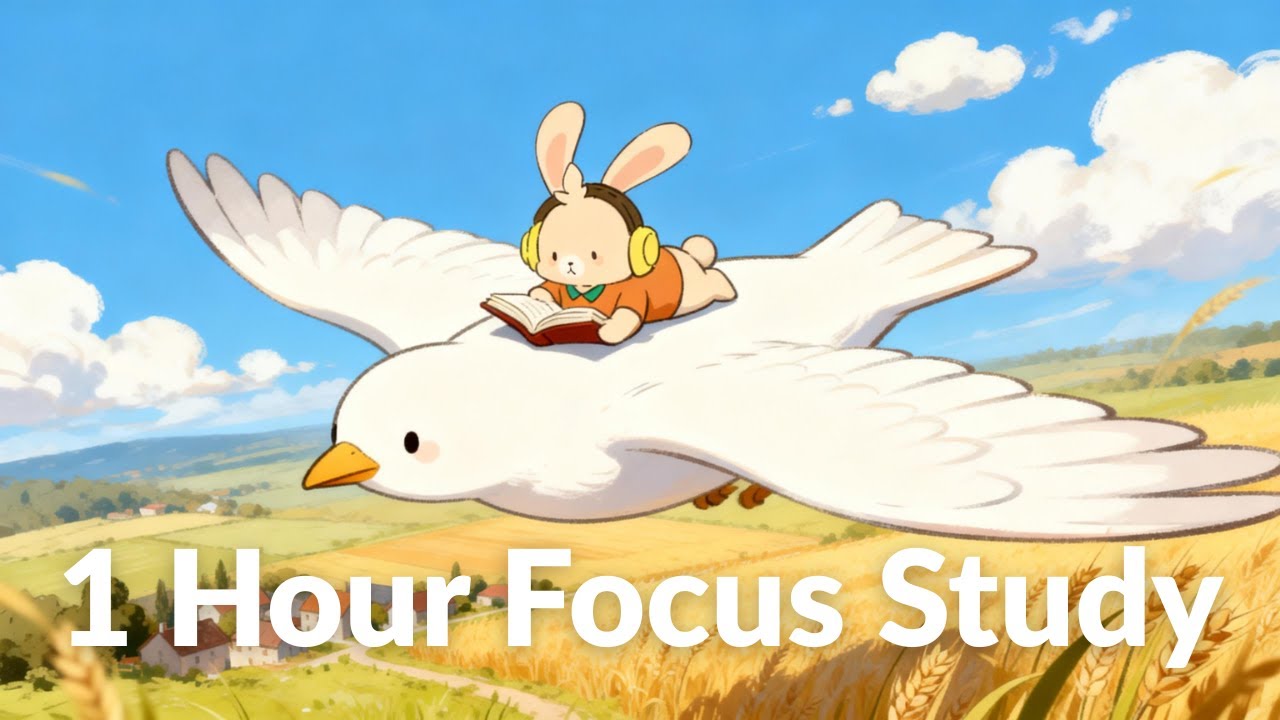 1 Hour Focus Hack! Winter Cozy🐰 Lo-Fi Beats for Deep Work(With 10 mins break) Let's study 📚