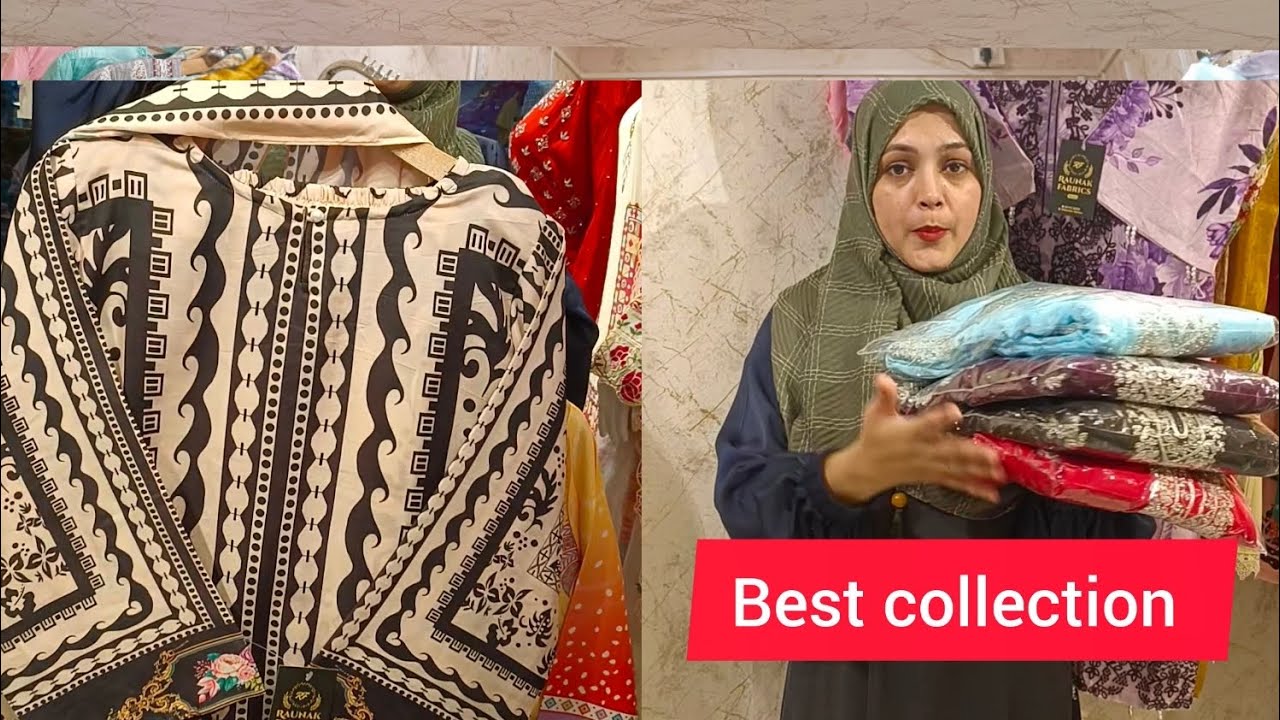 Raunak Fabric shopping vlog 🧵 best collection 2025 | top prints & dress material 
