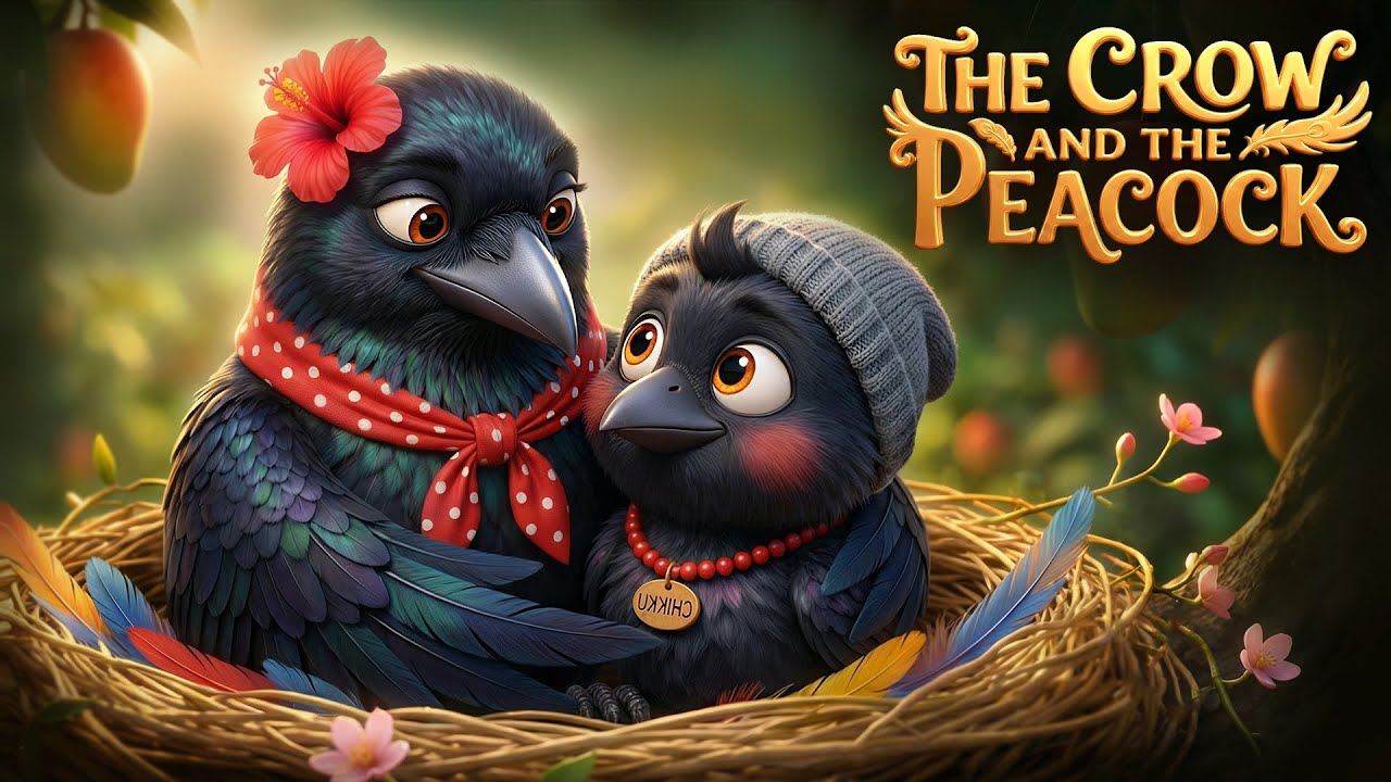 The Crow and the Peacock 🖤🦚 | English Moral Stories | Bedtime Stories
