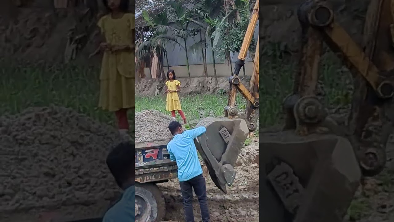 ভেকু মেশিন লাগাও বালুর টলিটা উঠাইতে পারতেছে না