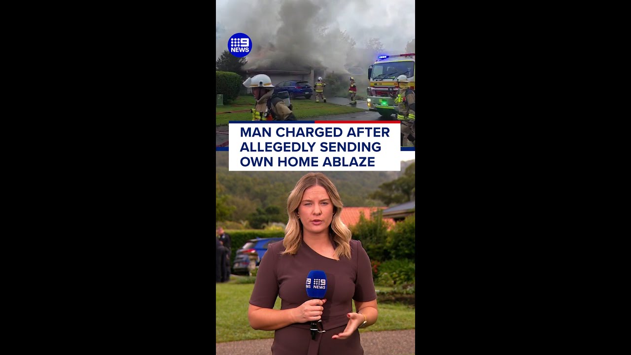 Man charged after allegedly sending own home ablaze | 9 News Australia