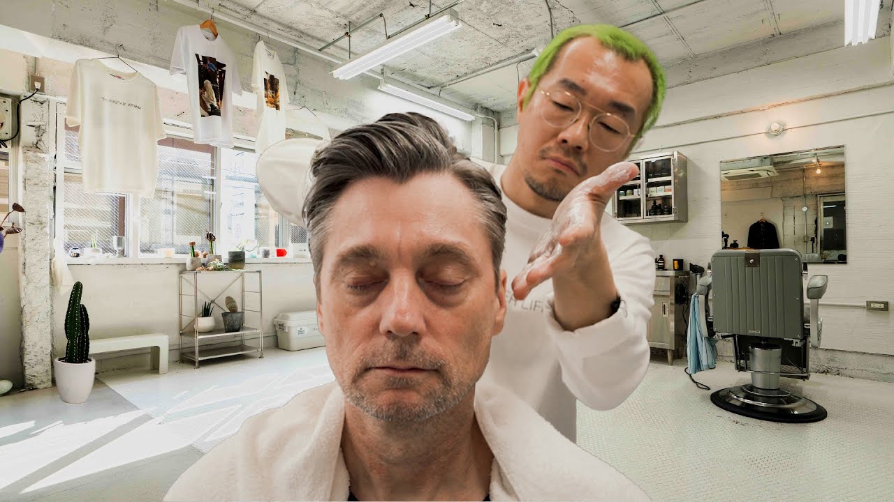 💈 Sculpting My Perfect Look: Scissor Trim & Casual/Formal Hairstyling | Maeta Barber Life, Osaka